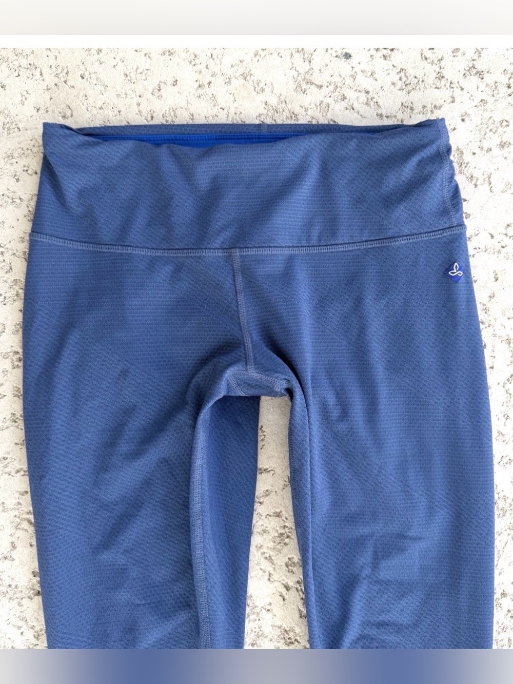 Women’s Prana Leggings Size Small S Blue Capri Ruched Leg Fitness Gym Run Yoga